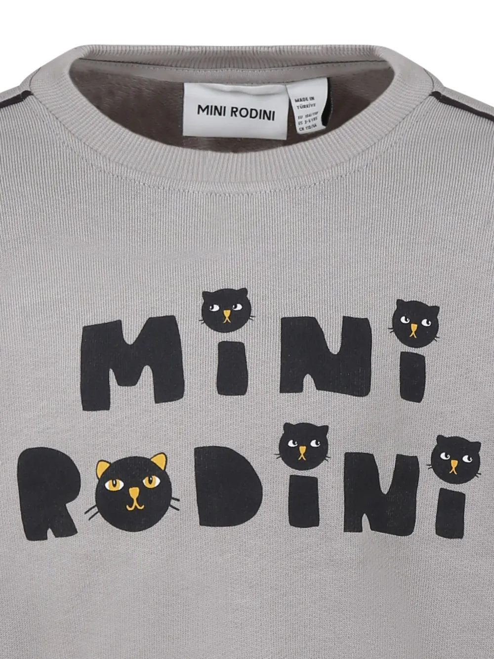 Shop Mini Rodini Cats Sweatshirt In 灰色