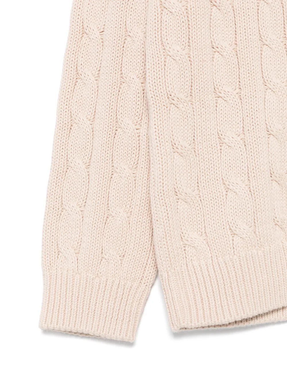 Il Gufo Kabelgebreide trui Beige