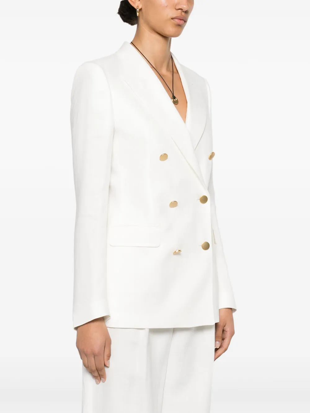 Tagliatore Blazer met dubbele rij knopen Wit