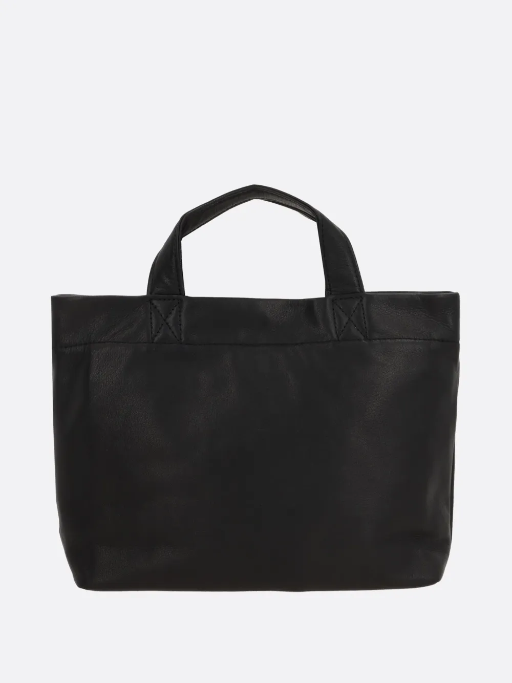 Discord Yohji Yamamoto leather tote bag - Zwart