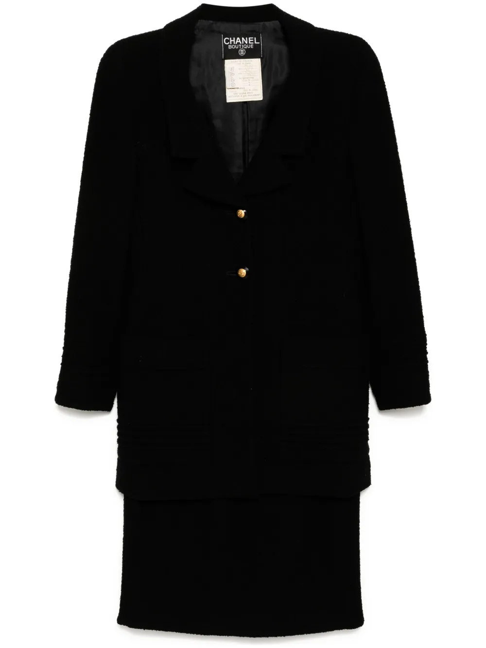 CHANEL Pre-Owned 1990s CHANEL CC mark buttons suit | Black | Image 1