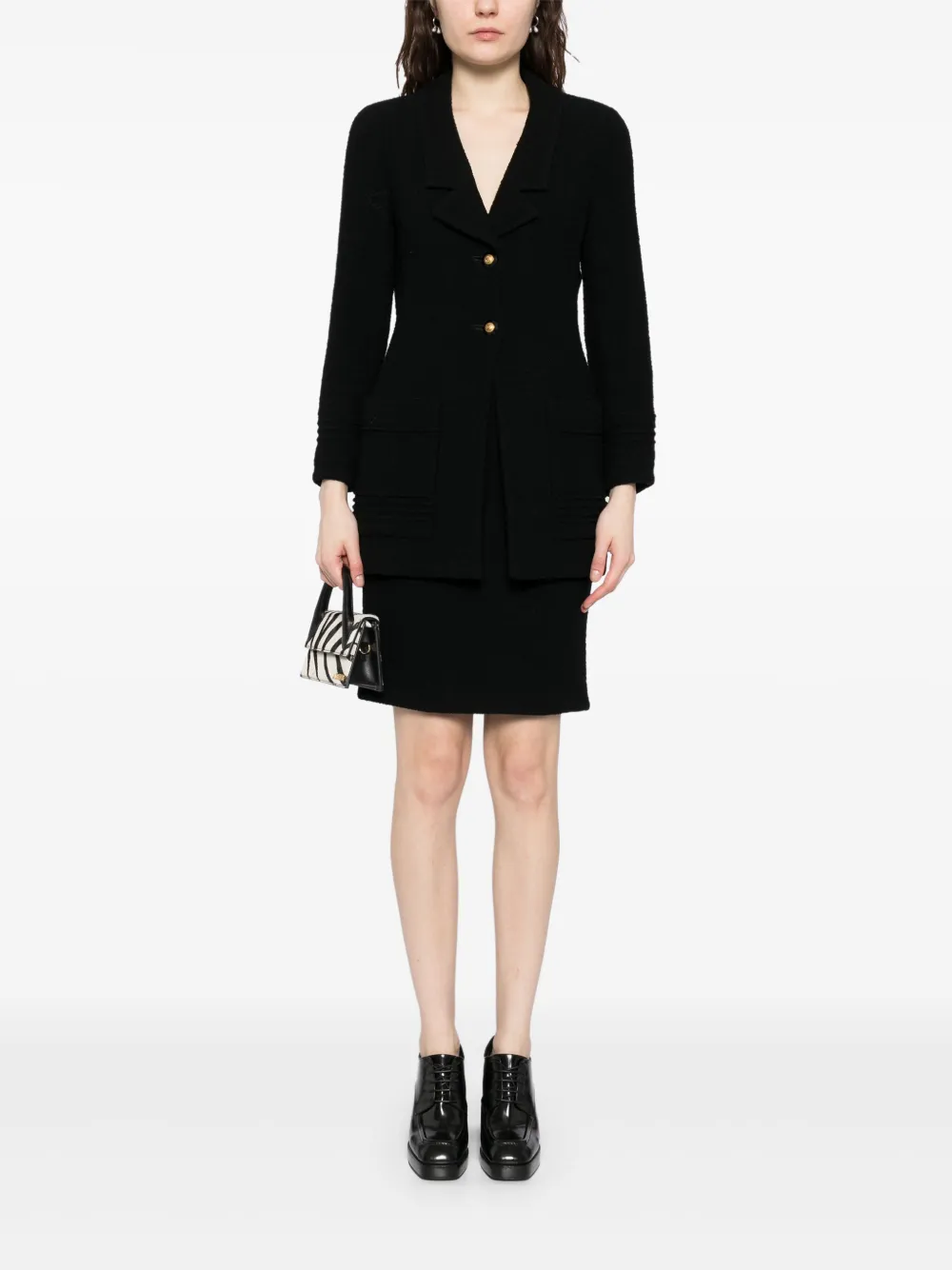 CHANEL Pre-Owned 1990s CHANEL CC mark buttons suit | Image 2