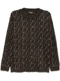 Fendi Pre-Owned 1980-1990 FENDI Zucca knit sweater - Brown