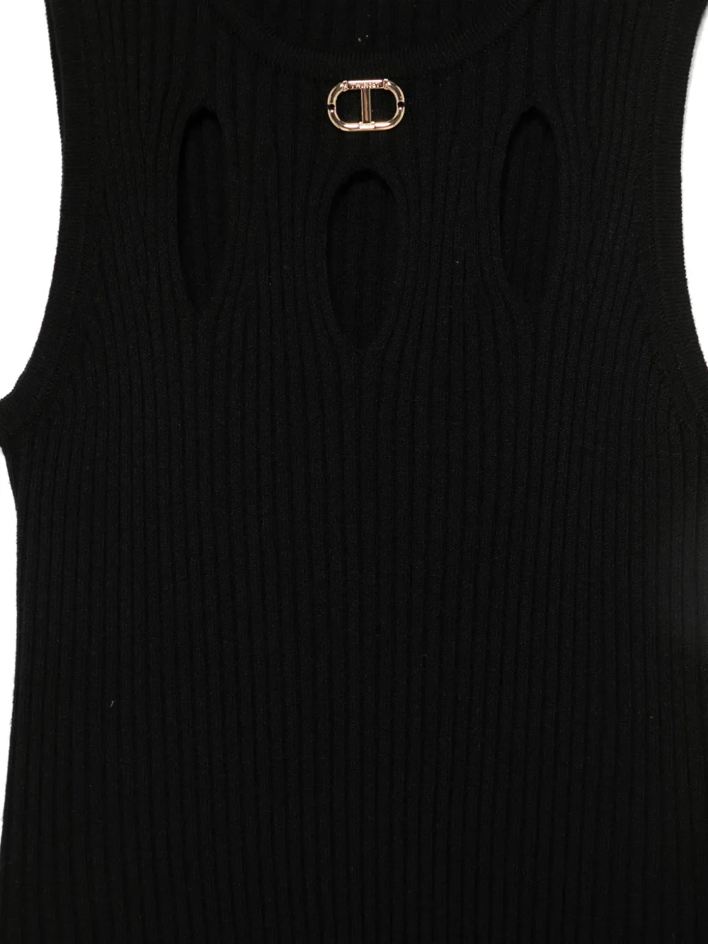 TWINSET Kids Tanktop met uitgesneden details Zwart