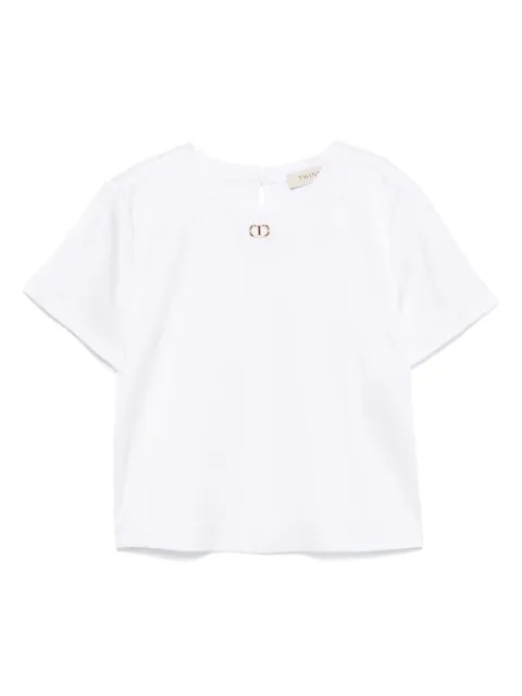 TWINSET Kids playera con placa del logo