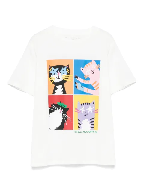 Stella McCartney Kids cat-print T-shirt