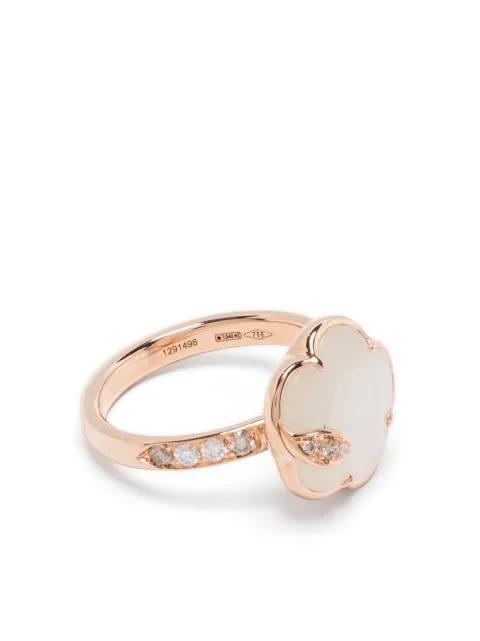 Pasquale Bruni anillo Petit Joli Lunaire en oro rosa de 18 ct con diamantes y perlas