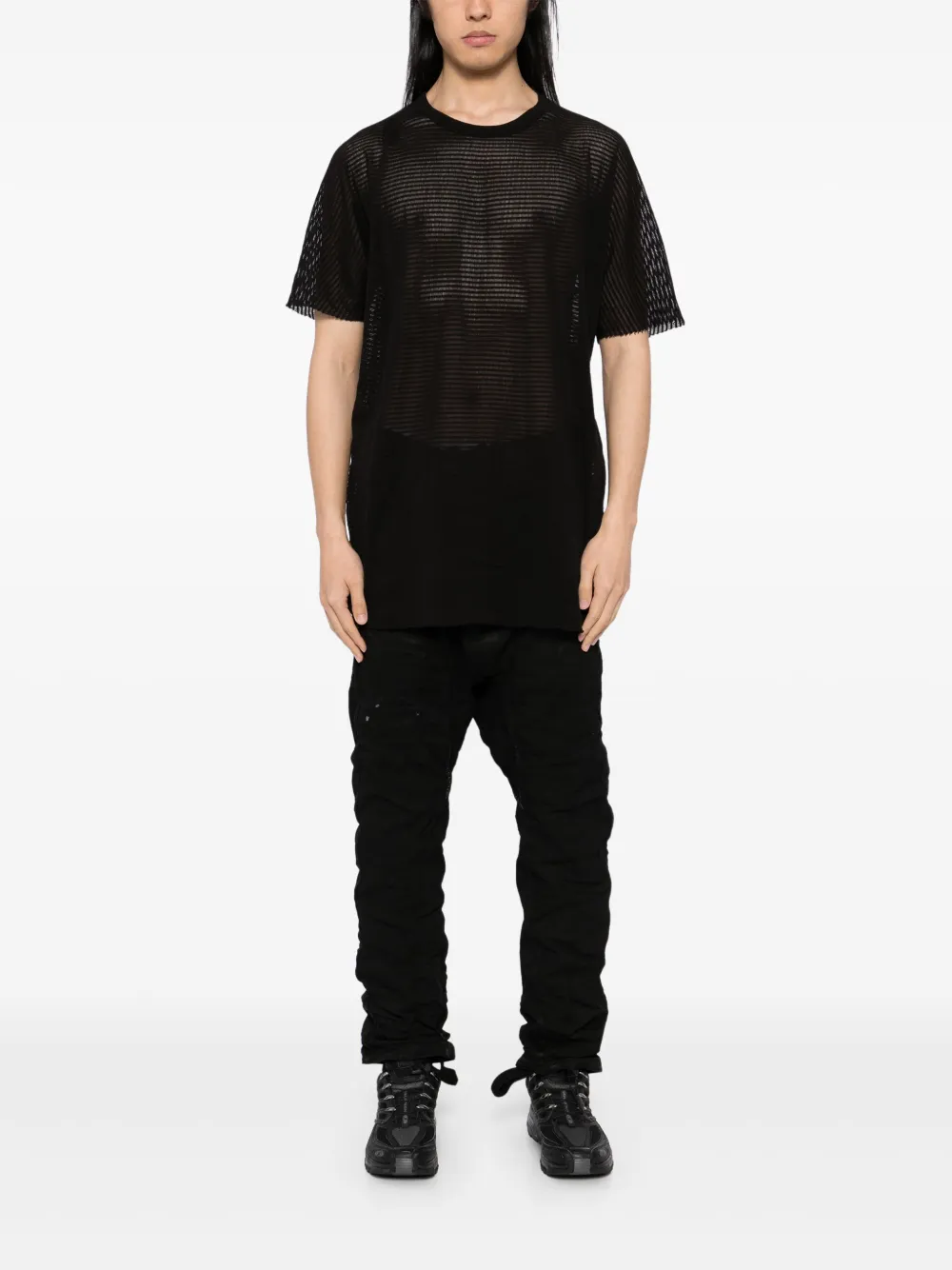 Boris Bidjan Saberi drop-crotch trousers - Zwart