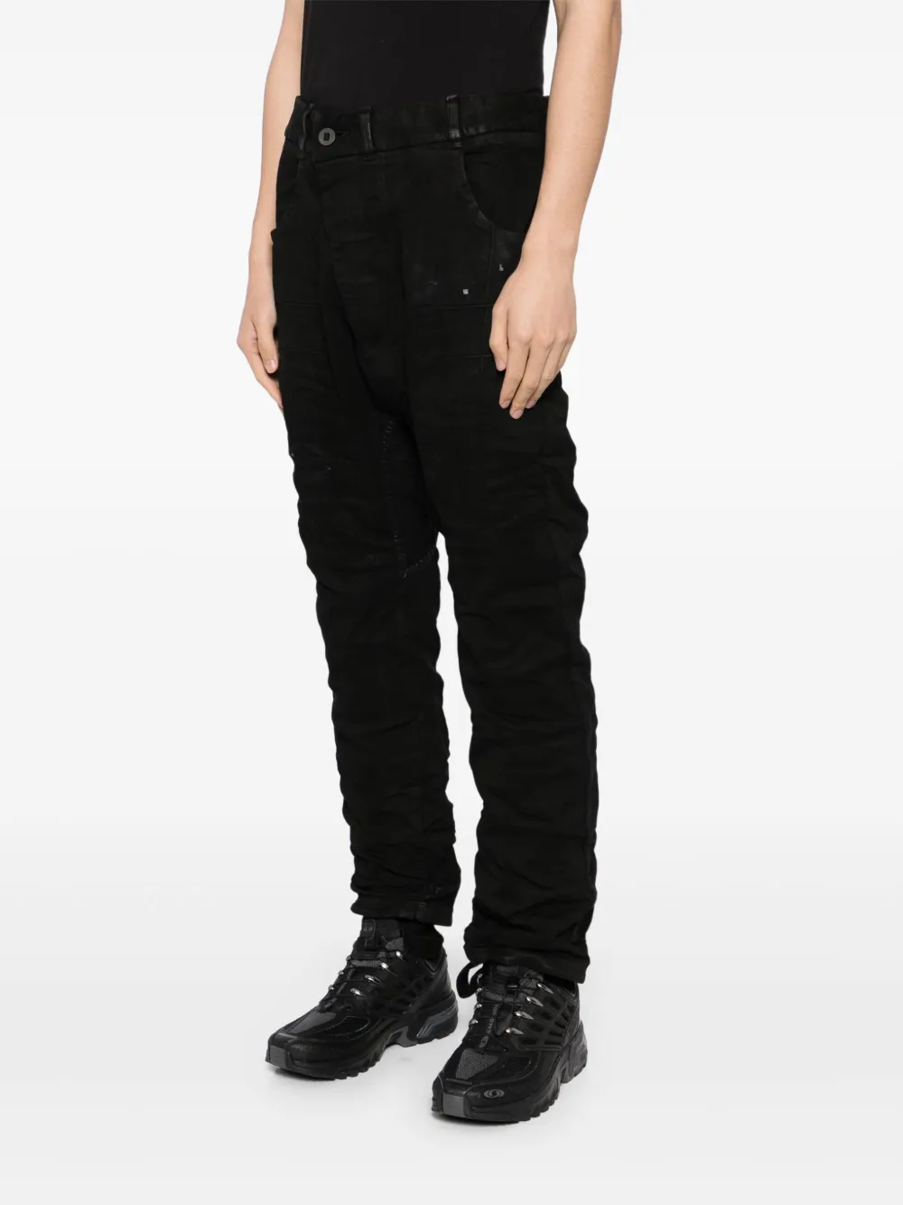 BORIS BIDJAN SABERI DROP-CROTCH TROUSERS