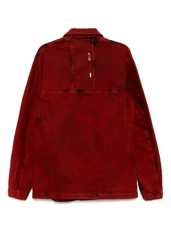 Boris Bidjan Saberi Denim Shirt Jacket Red FARFETCH IN