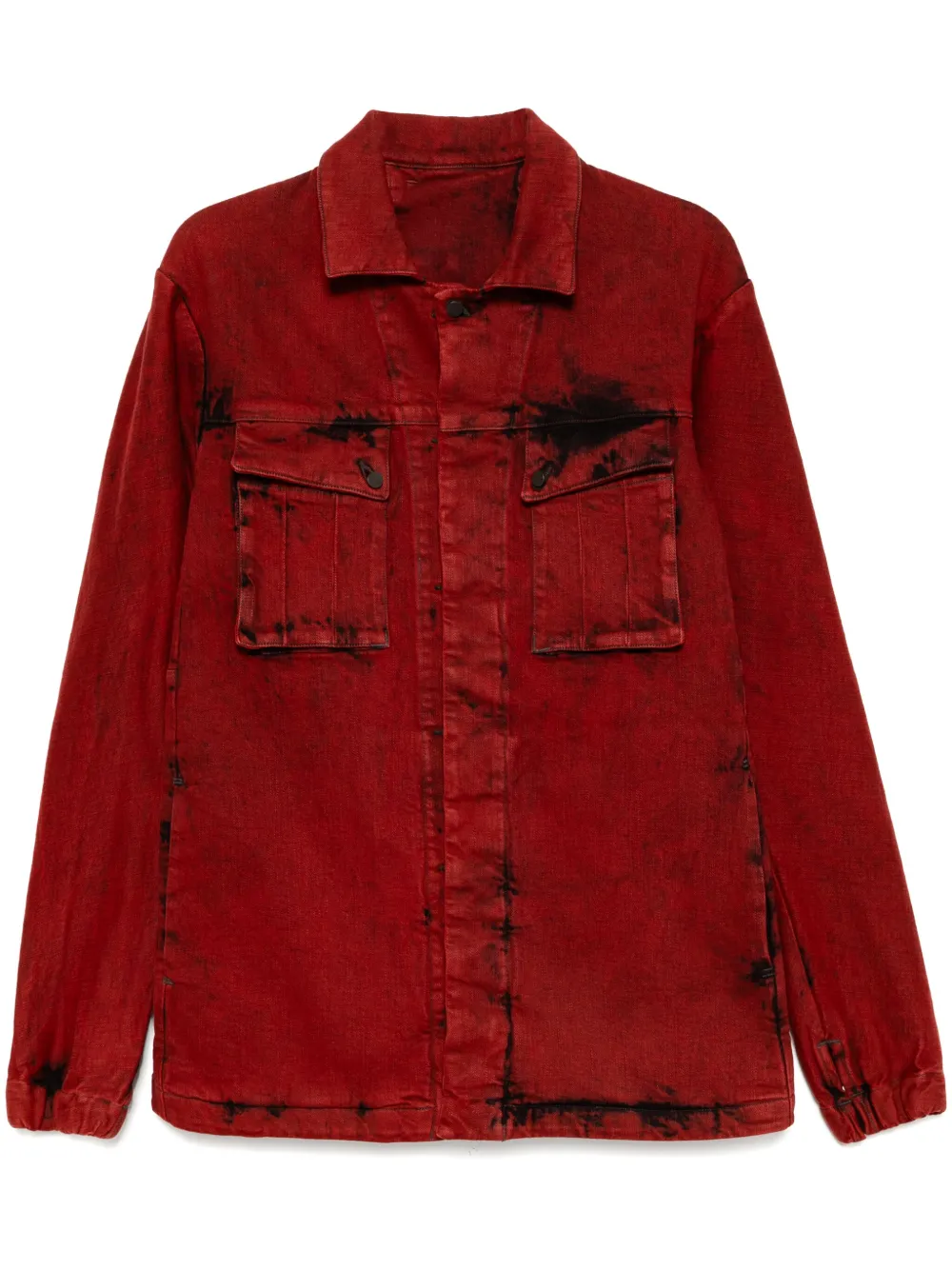 Boris Bidjan Saberi Denim shirtjack Rood