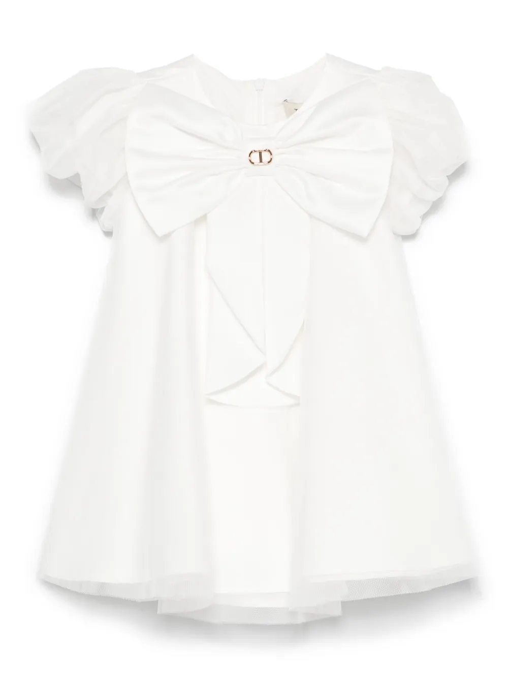 TWINSET Kids Jurk met strikdetail Wit
