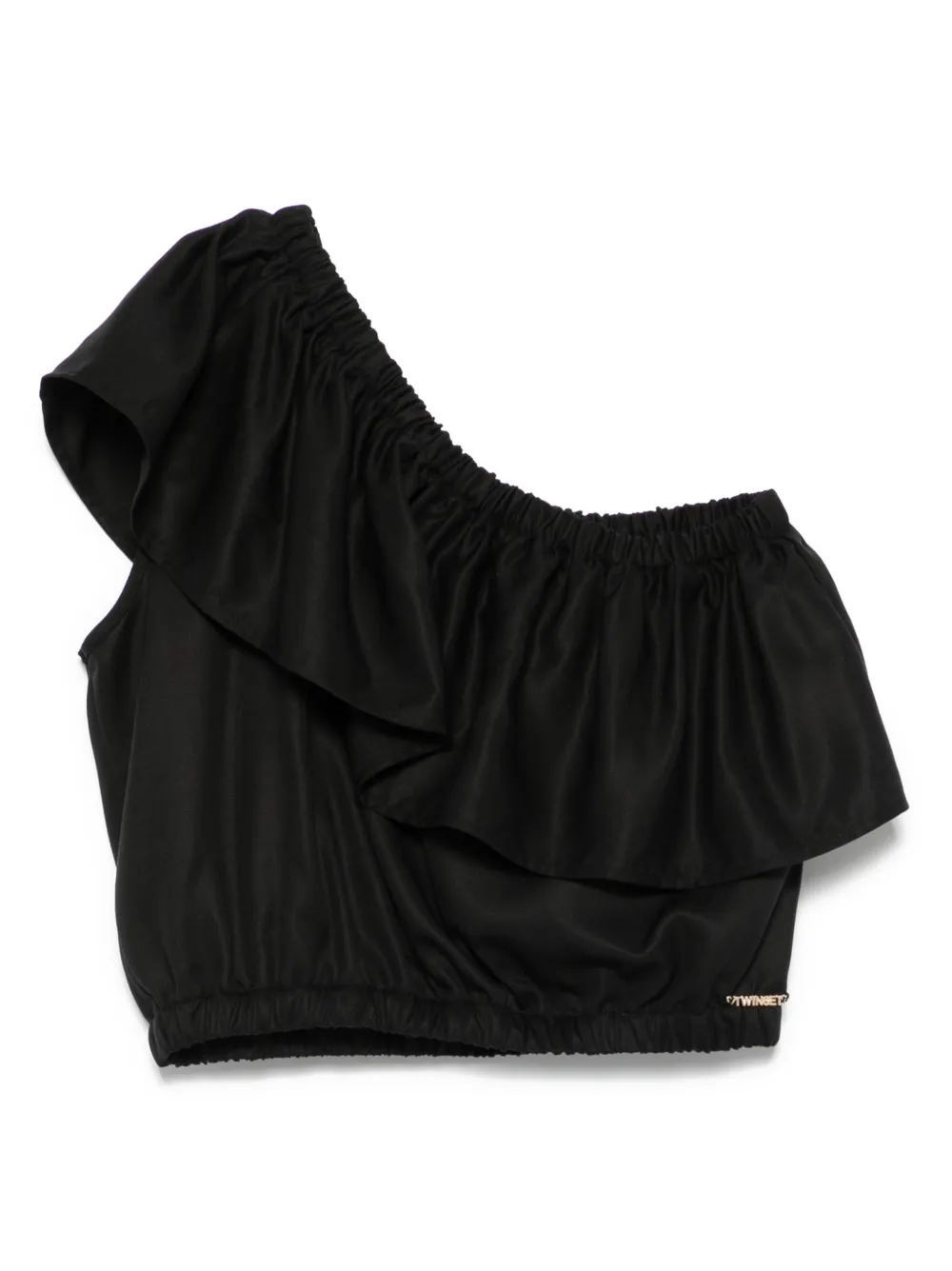 Twinset One-shoulder Top In Black