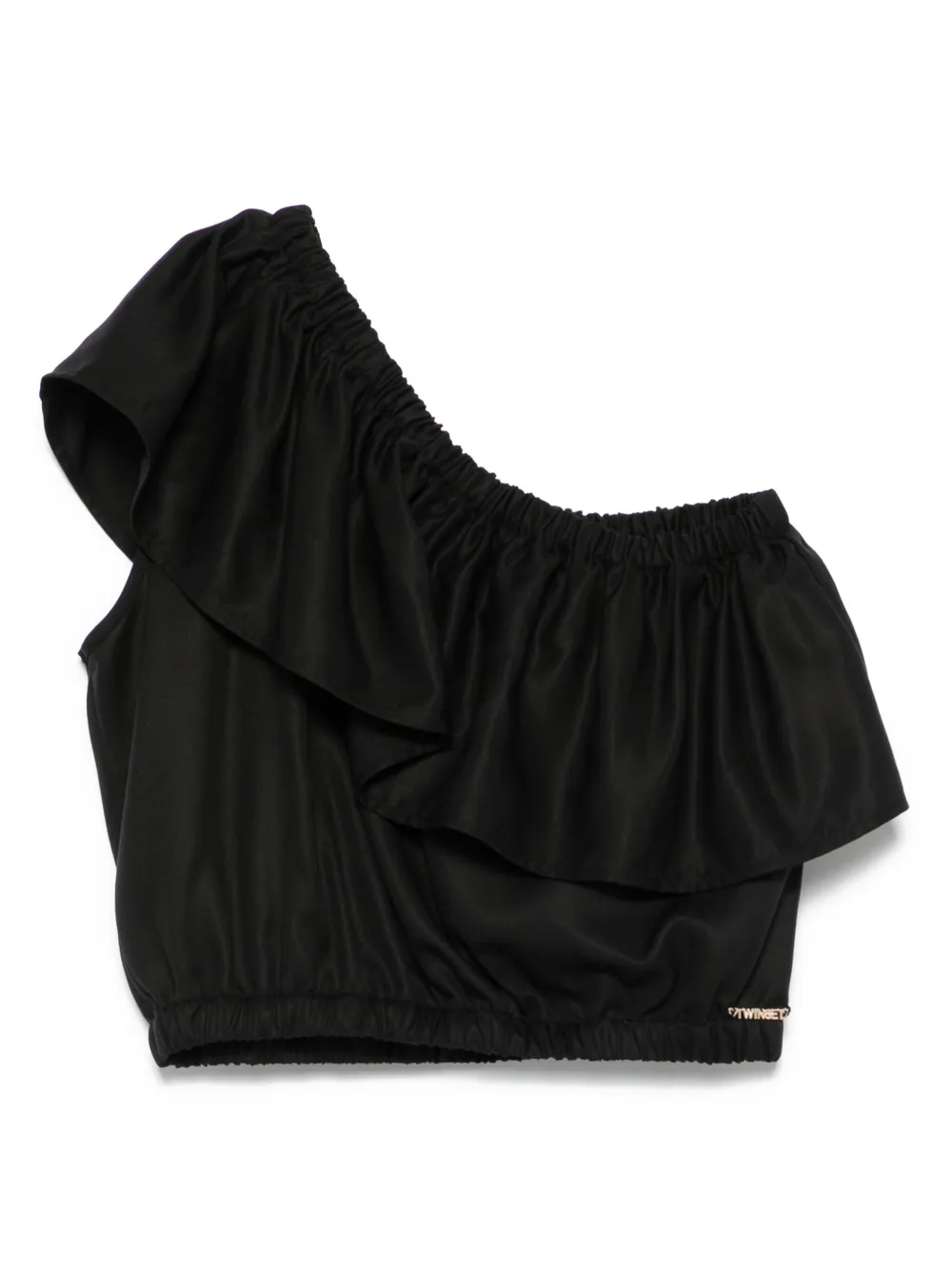 TWINSET Kids ワンショルダー トップ - ブラック TWINSET Kids ワンショルダー トップ - ブラック