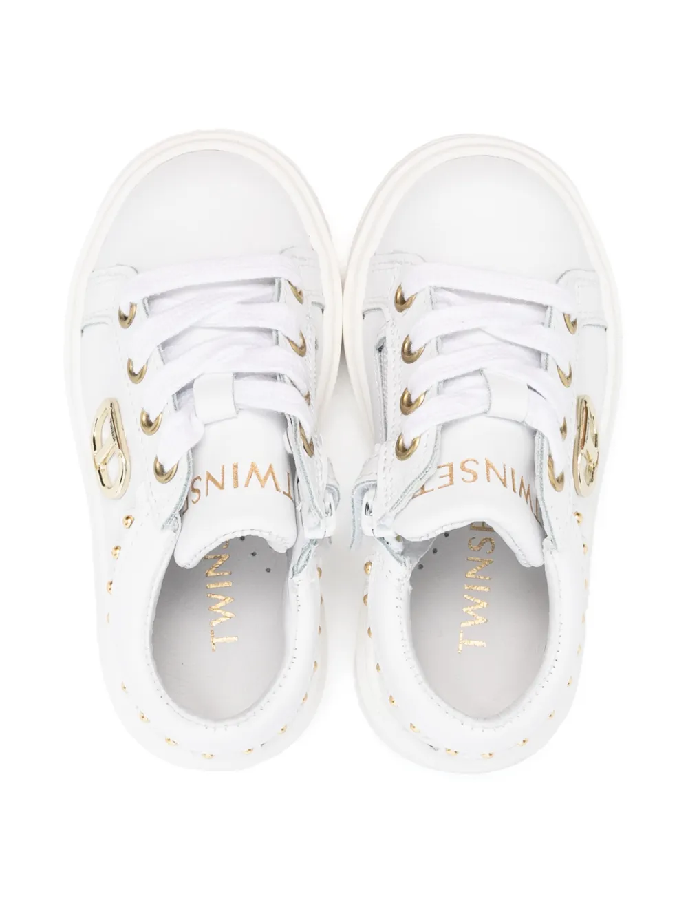 TWINSET Kids logo-plaque sneakers White