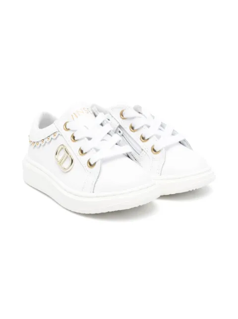 TWINSET Kids tenis con placa del logo