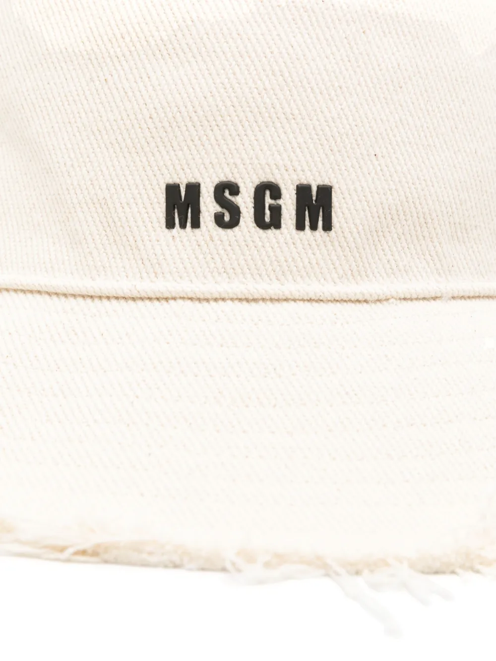 MSGM Kids Hoed met geborduurd logo - Beige