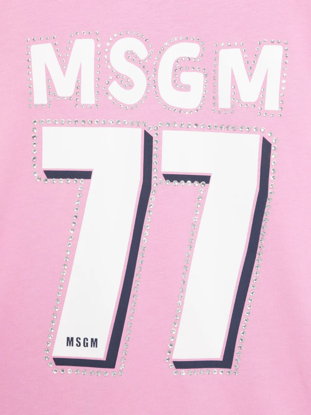 MSGM Kids T-shirt verfraaid met kristallen Roze