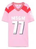 MSGM Kids crystal-embellished T-shirt - Pink