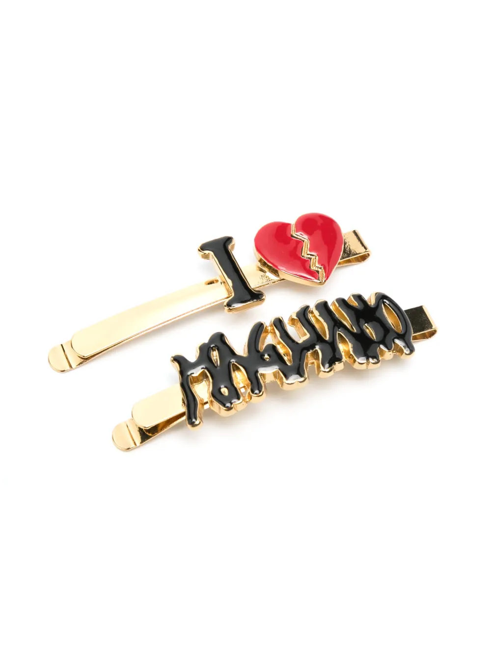 Magliano logo-appliqué hair clips (set of two) - Goud