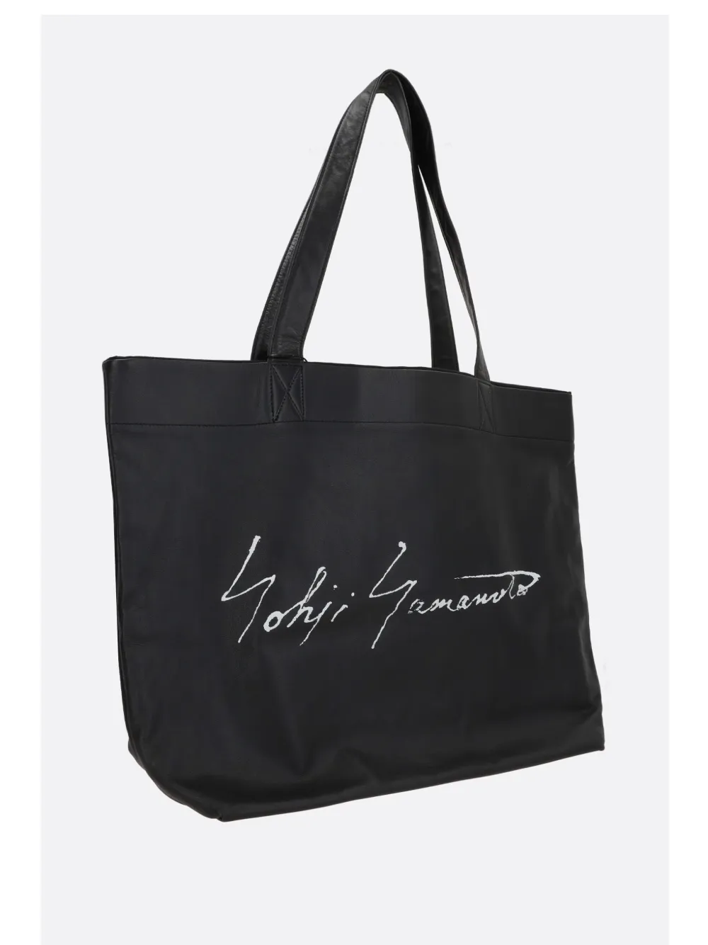 Discord Yohji Yamamoto Leren shopper Zwart