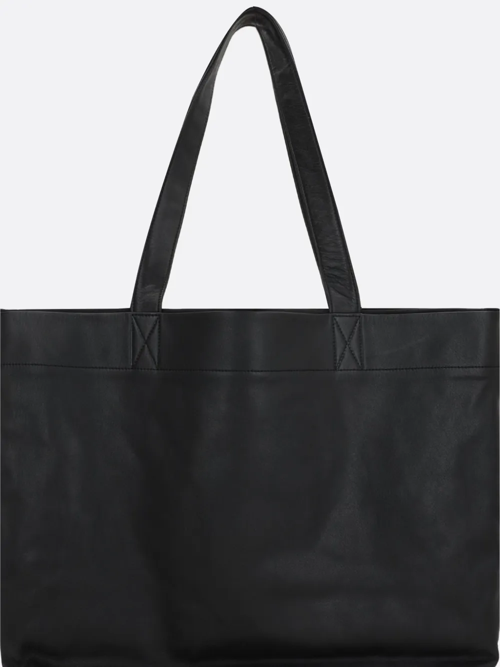 Discord Yohji Yamamoto leather tote bag - Zwart