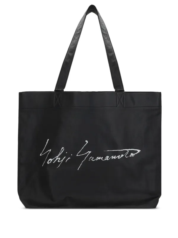 Discord Yohji Yamamoto レザー トートバッグ | ブラック | FARFETCH JP