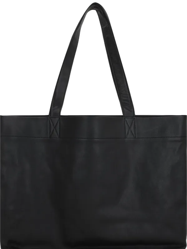 【超美品】Yohji Yamamoto ブラックレザートートバッグ Signature TOTE L – THE SHOP YOHJI YAMAMOTO