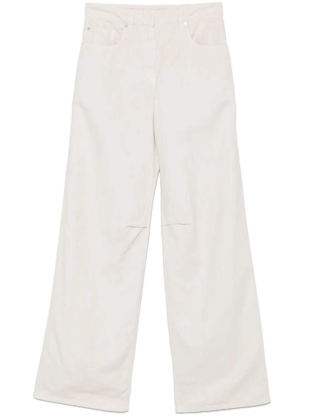 Brunello Cucinelli Grey Straight-leg Trousers In Neutrals
