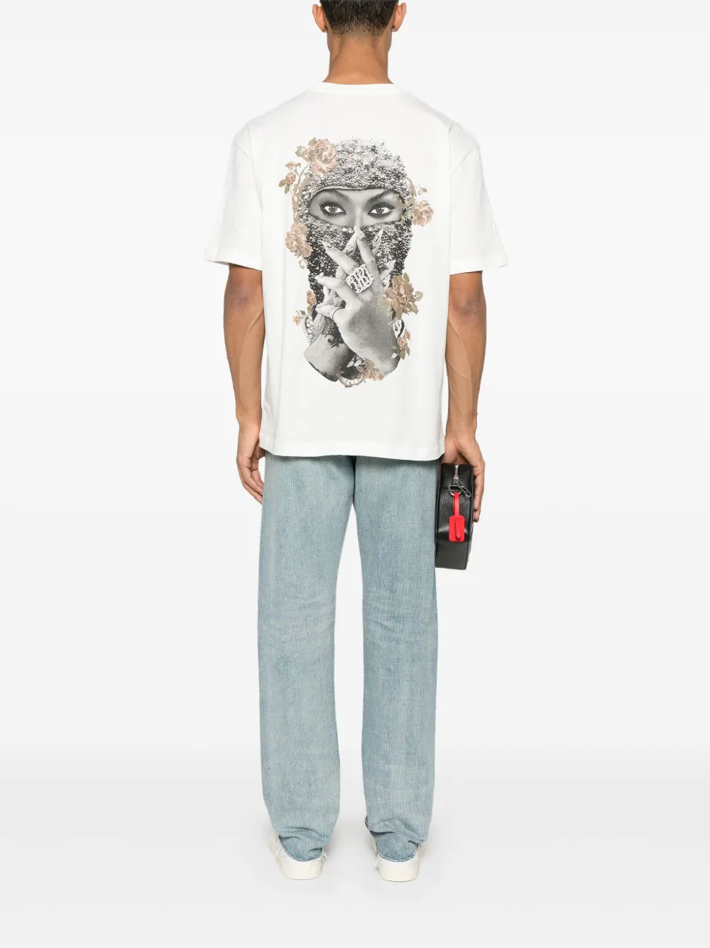 Ih Nom Uh Nit Roses and Pearl T-shirt - Wit
