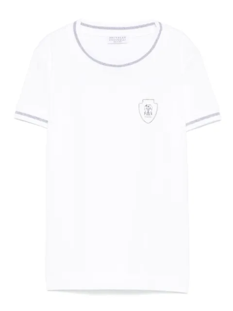 Brunello Cucinelli Kids playera con logo estampado