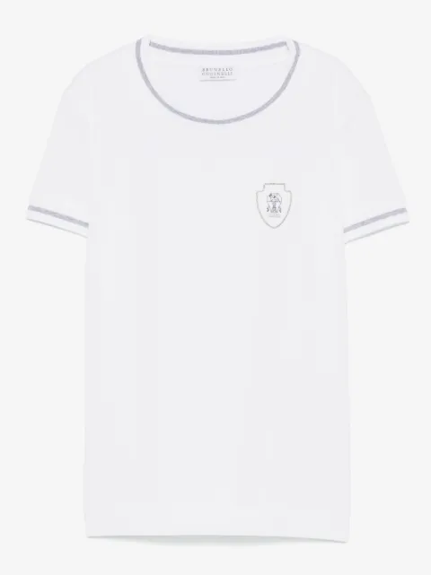 Brunello Cucinelli Kids playera con logo estampado