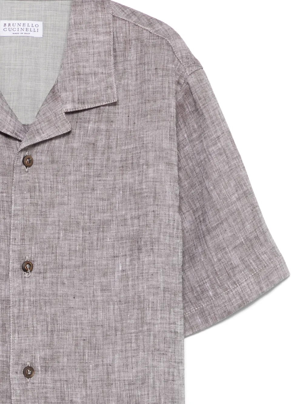 Brunello Cucinelli Kids Linnen shirt Bruin