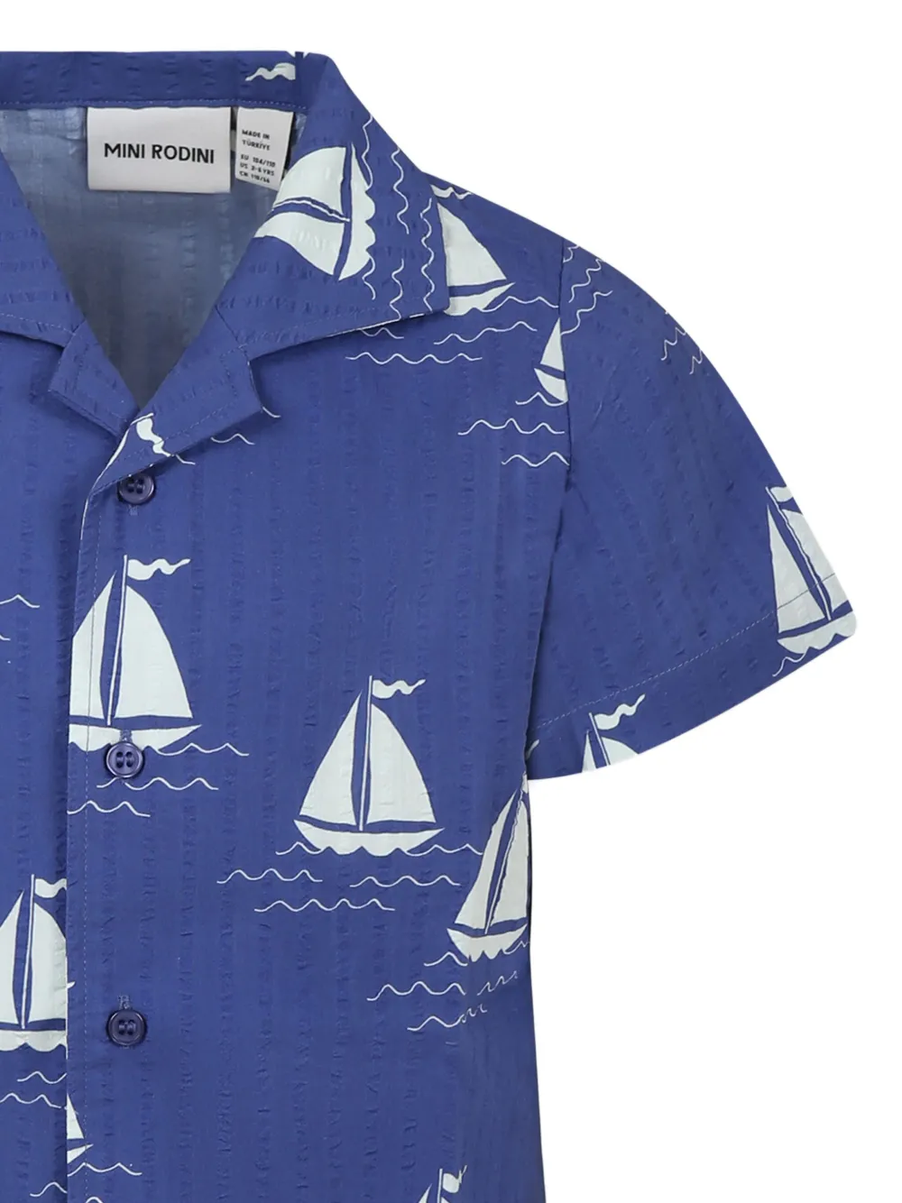 Mini Rodini Sailing Boats shirt Blauw