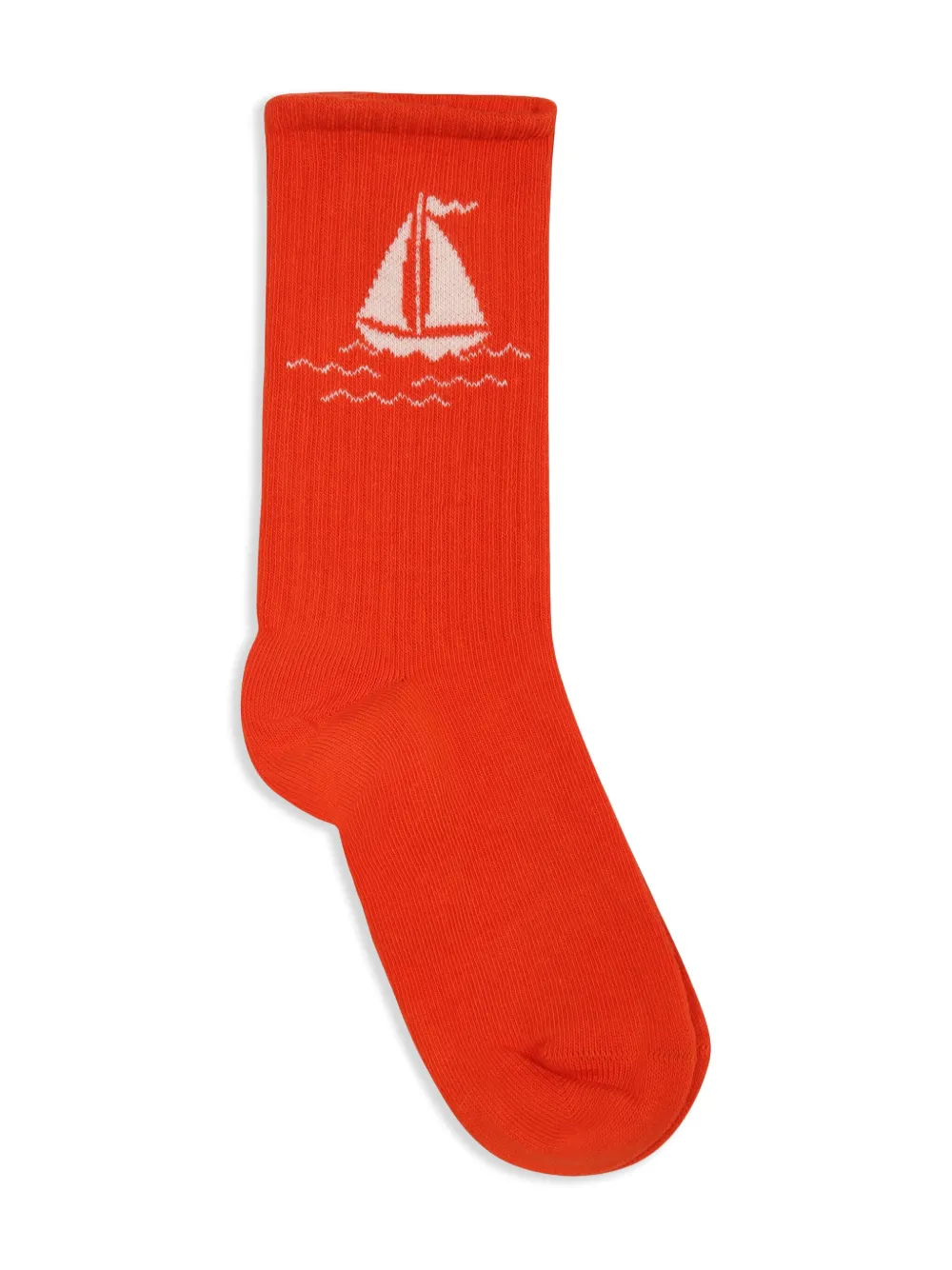 Mini Rodini boat-print socks (pack of two) - Oranje