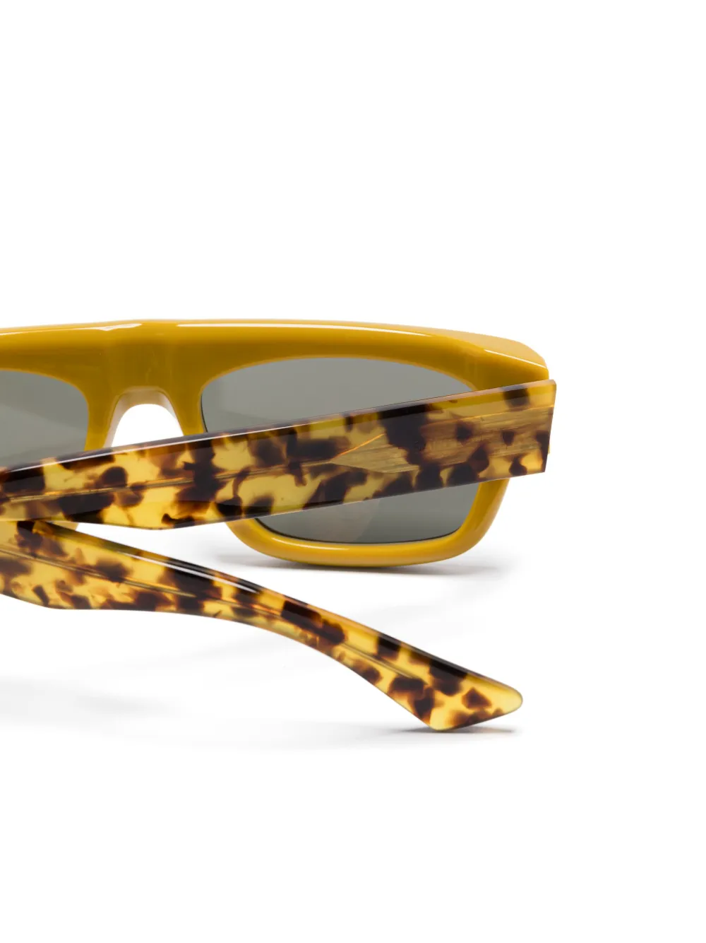 Saint Laurent Eyewear Zonnebril met rechthoekig montuur Geel