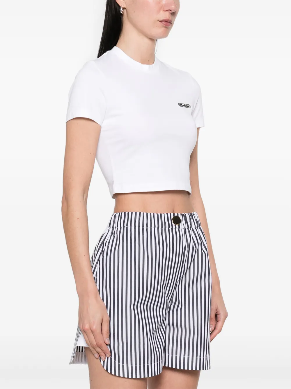 Off-White T-shirt met logopatch Wit