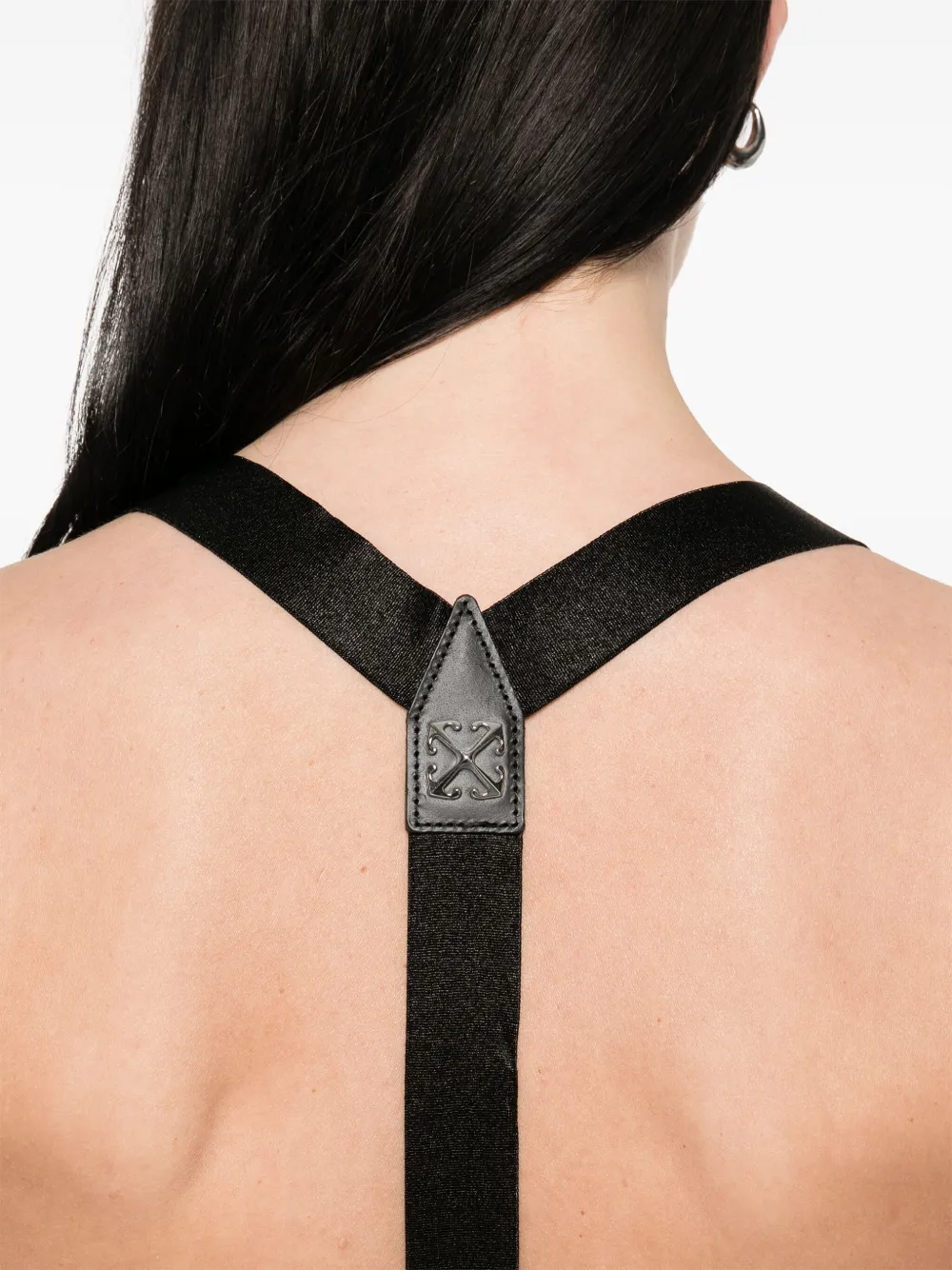 Off-White Geribbelde tanktop Zwart