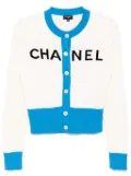 CHANEL Pre-Owned 2000s CHANEL Logo cardigan - White