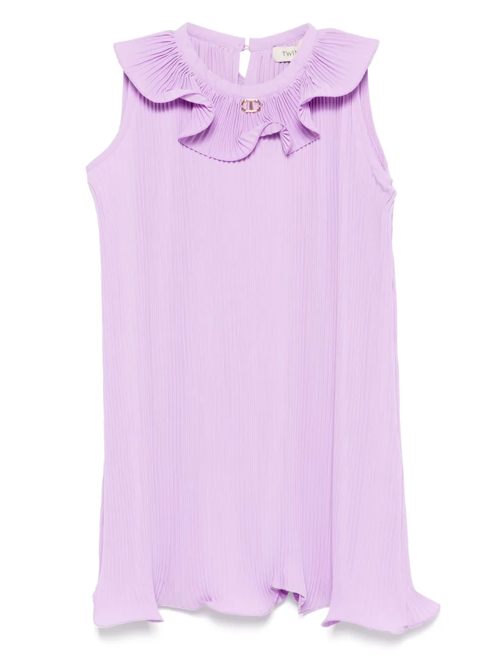 TWINSET Kids Plissé jurk Paars