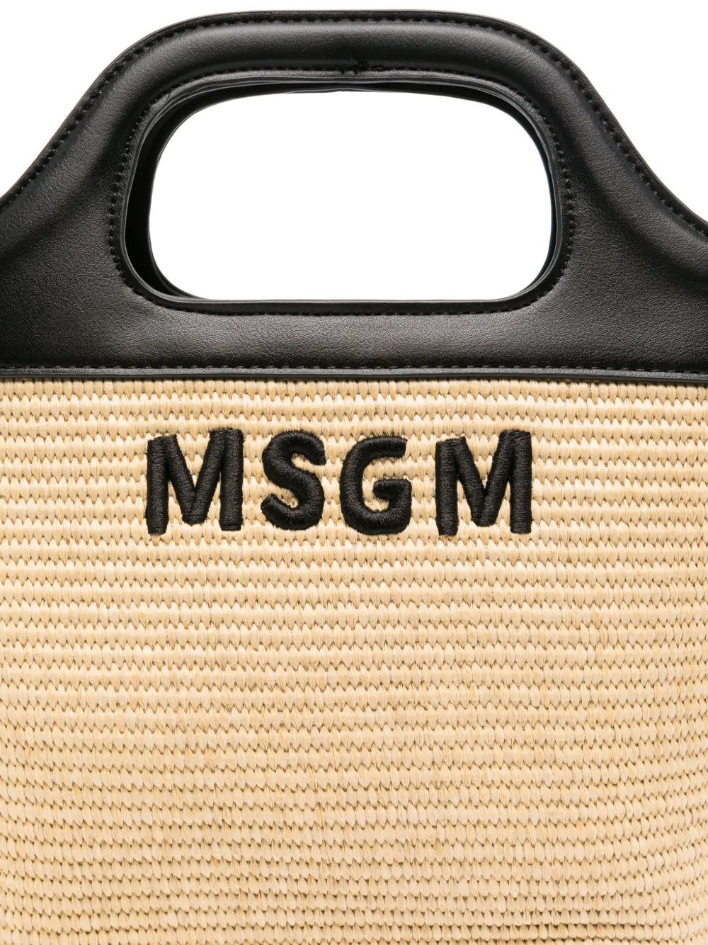 MSGM Kids Raffia shopper Beige