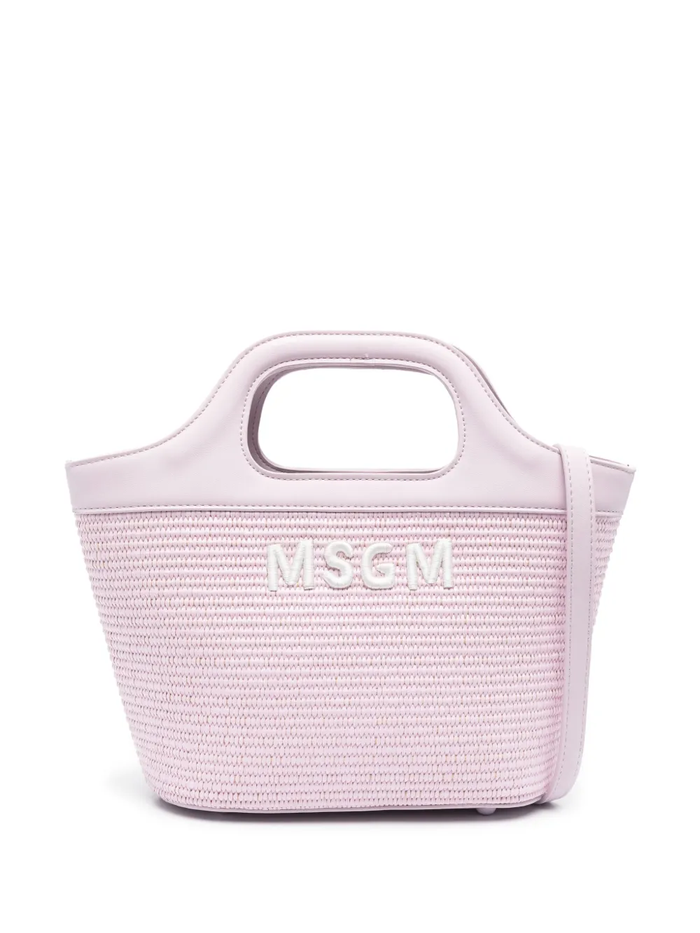 MSGM Kids Raffia shopper Roze