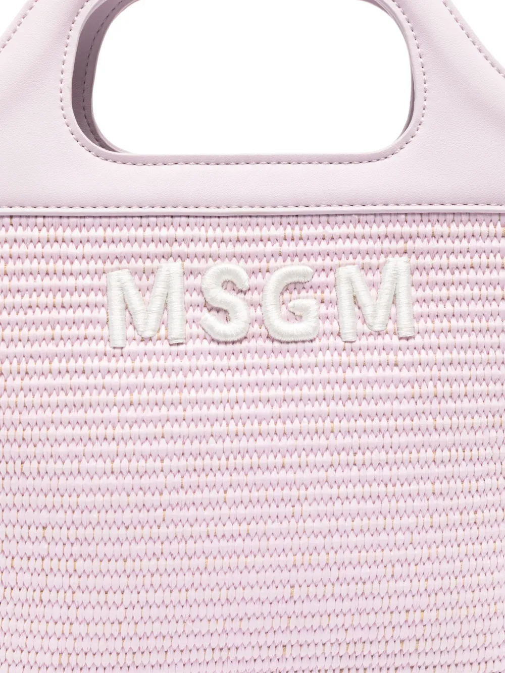MSGM Kids Raffia shopper Roze