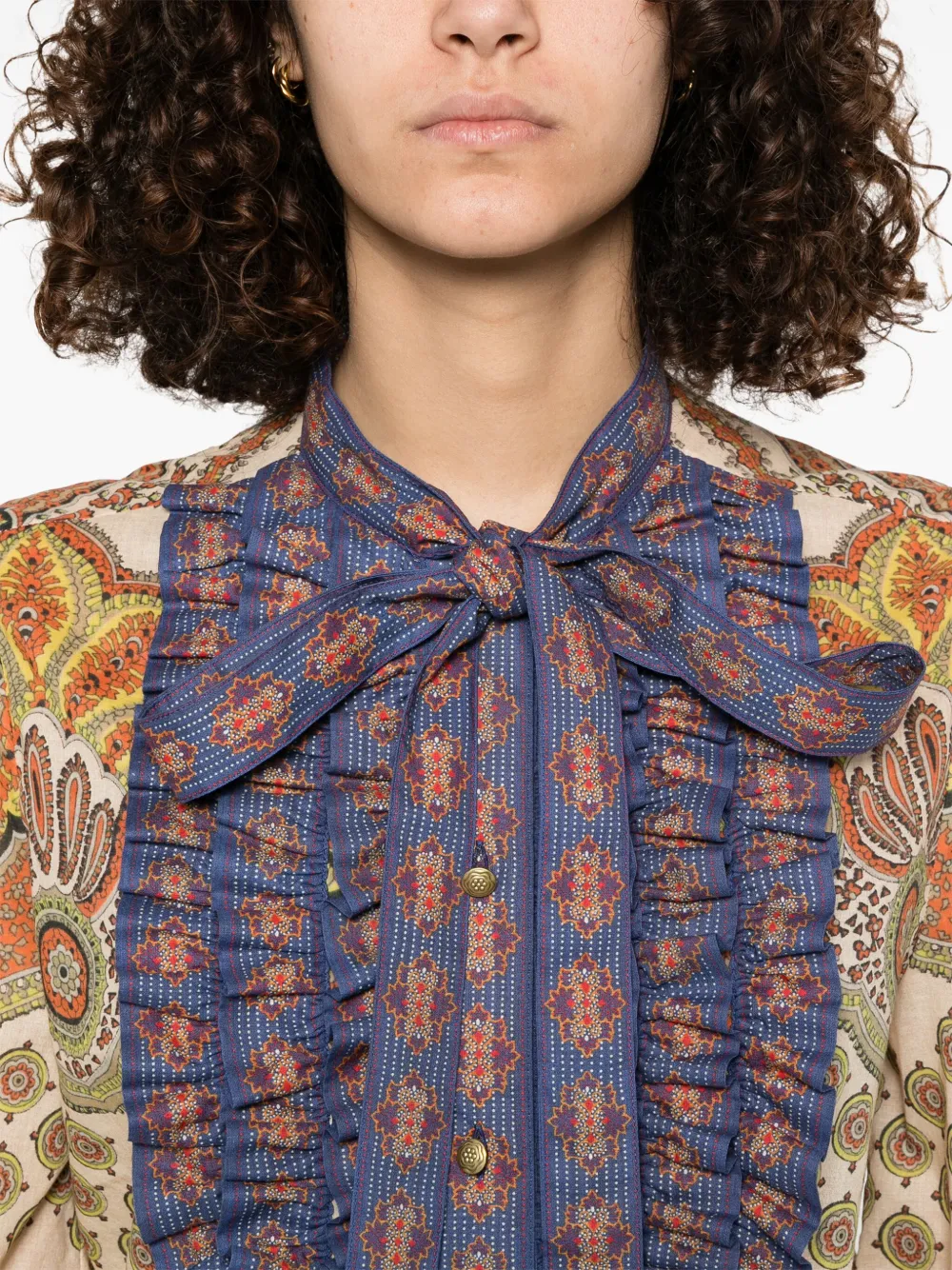 Valentino Garavani Blouse met geometrische print Beige
