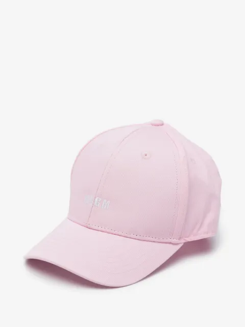 MSGM Kids logo-embroidered cap
