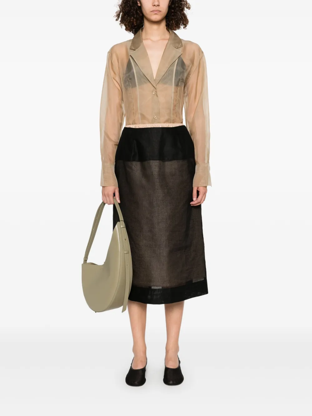 Carven Gelaagde midi-rok - Zwart