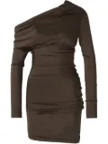 Alexander McQueen ssymmetrical mini dress - Brown