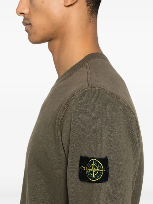 Stone Island コンパスバッジ スウェットシャツ | グリーン