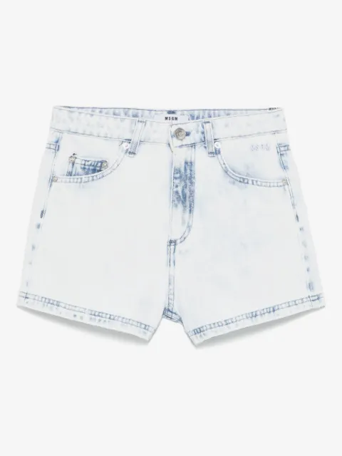 MSGM Kids bermudas con efecto envejecido