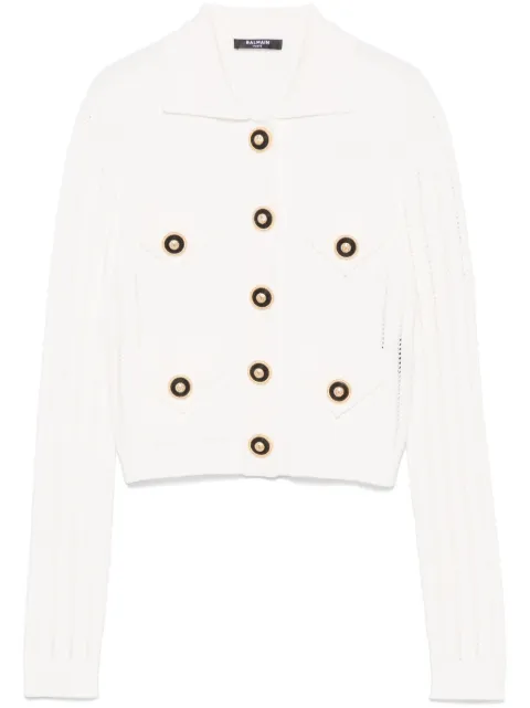 Balmain ribbed cardigan
